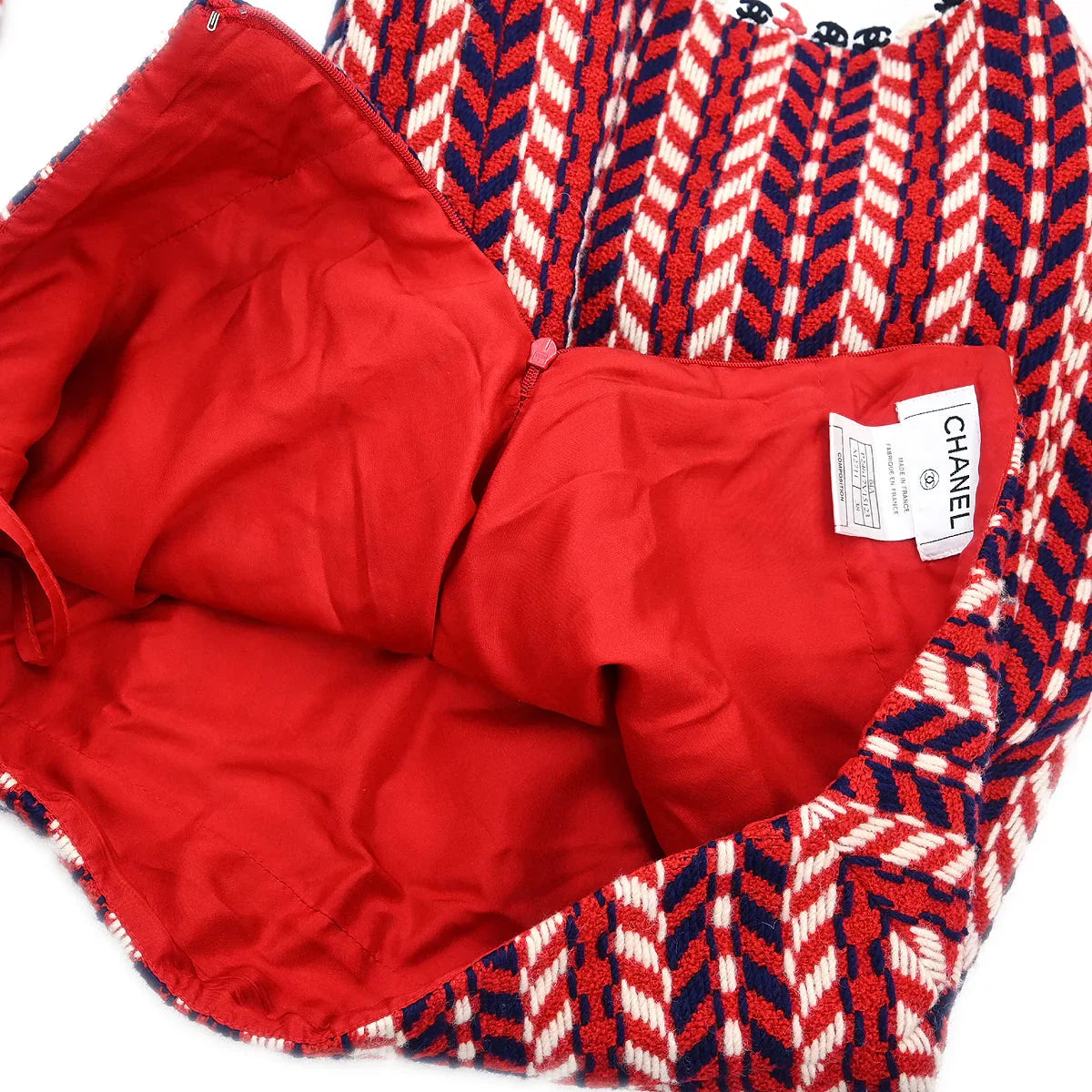 Chanel 2004 Setup Suit Jacket Skirt Red #42 #38