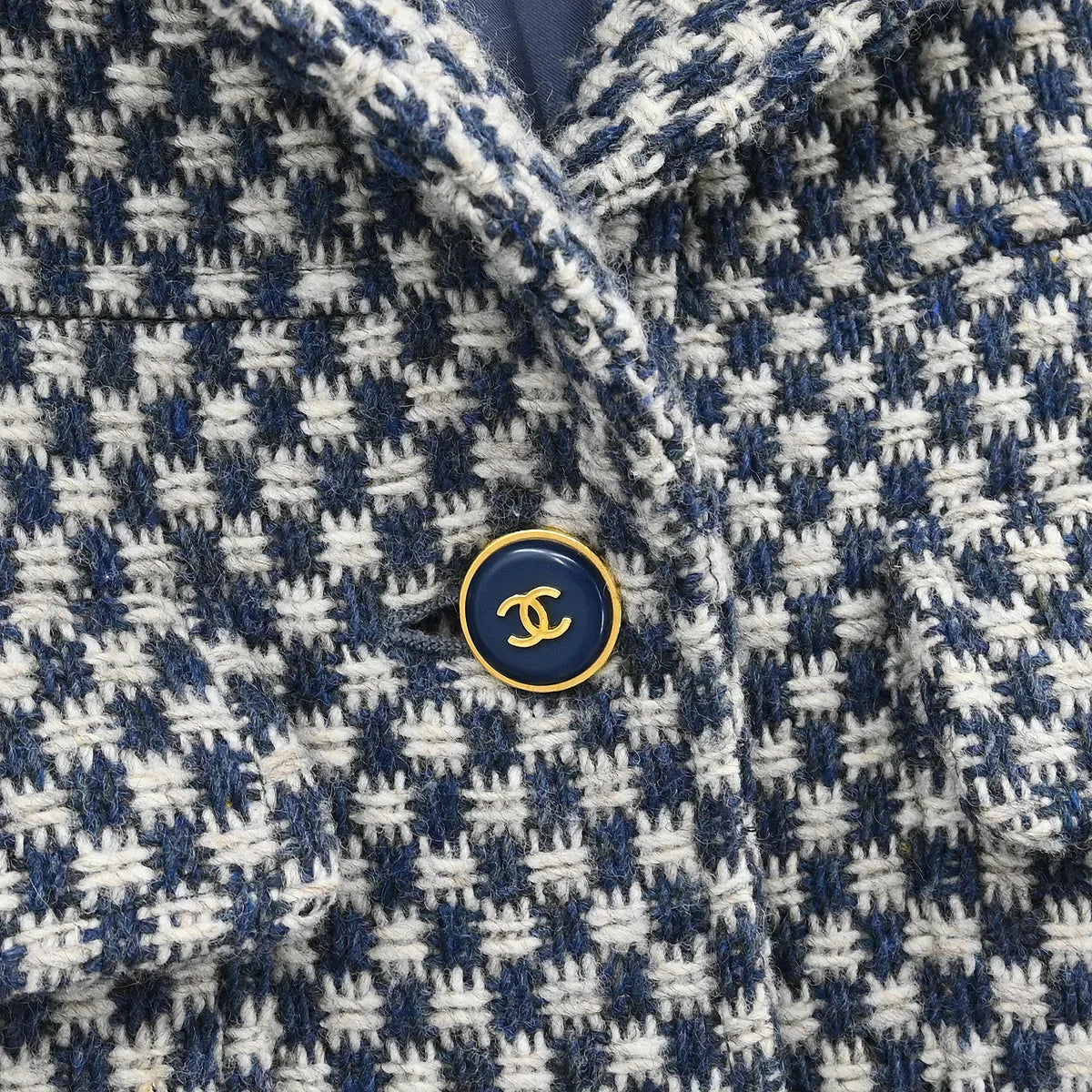 Chanel 1995 Single Breasted Jacket Light Navy #42