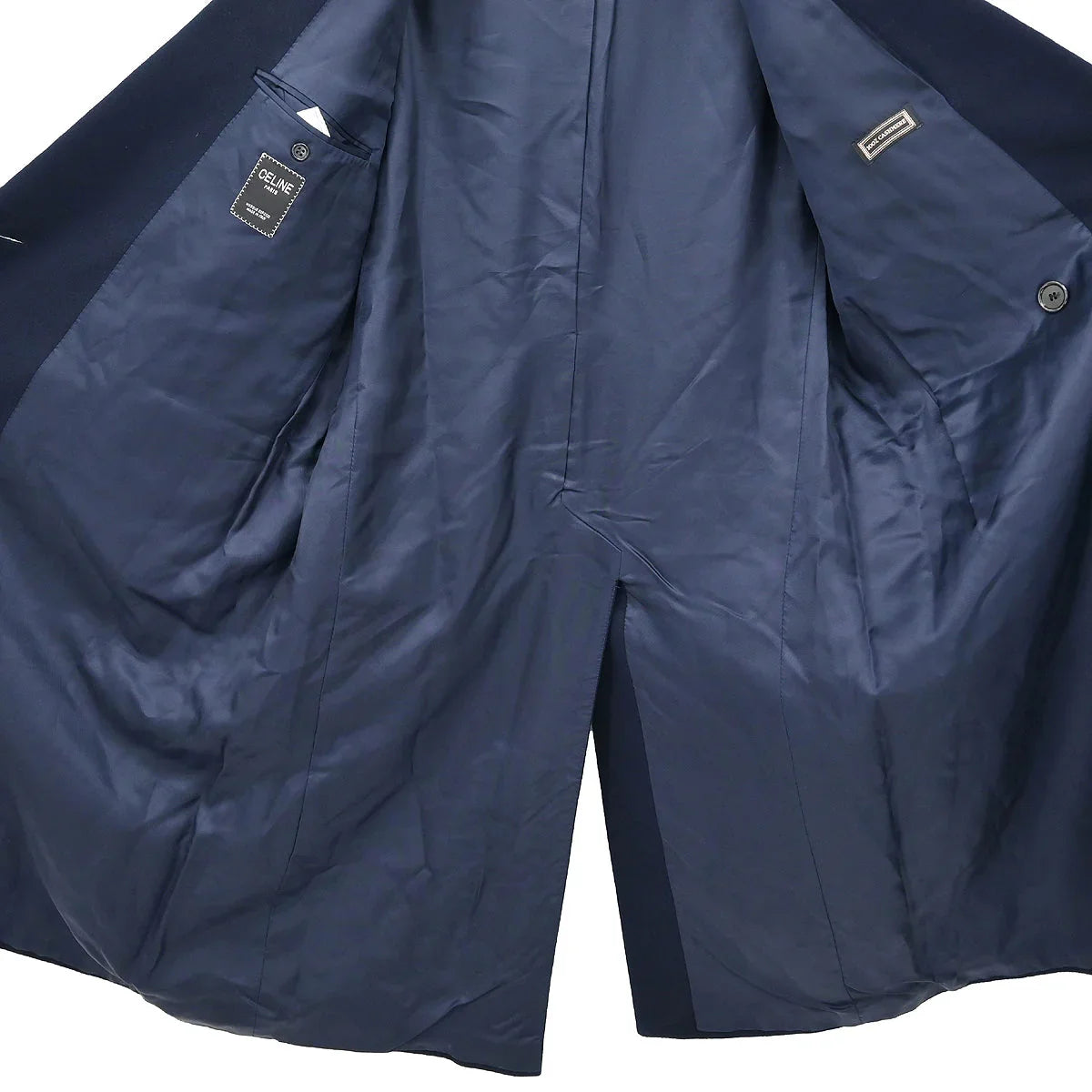 Celine Double Breasted Coat Navy #50