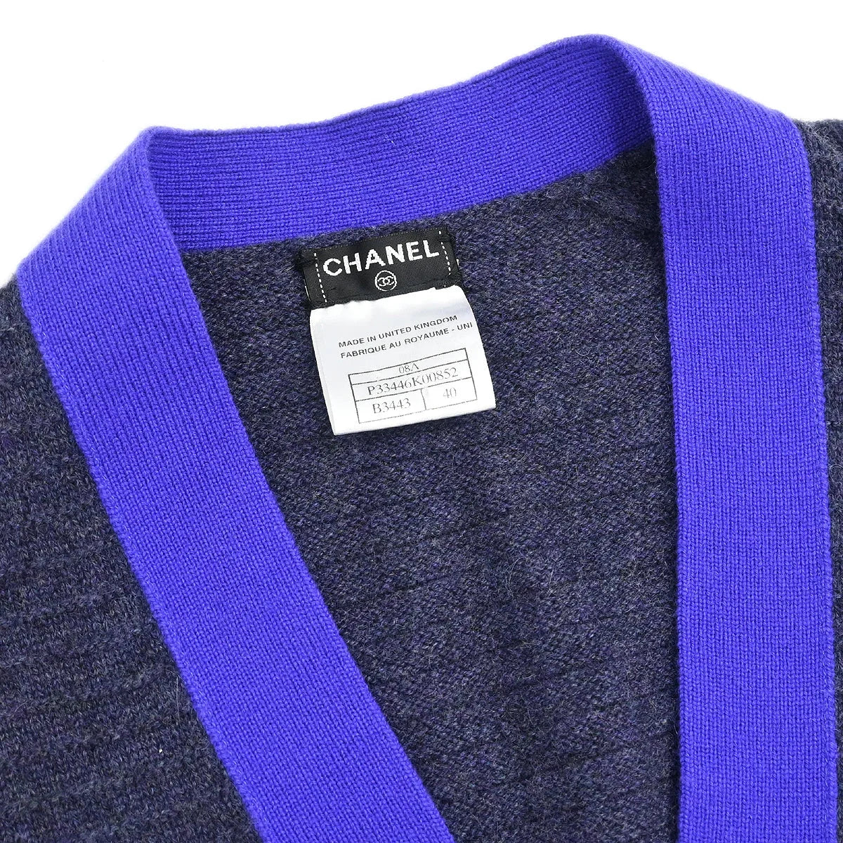 Chanel 2008 Sleeveless Vest Cardigan Dark Gray #40
