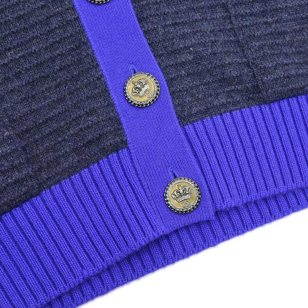 Chanel 2008 Sleeveless Vest Cardigan Dark Gray #40