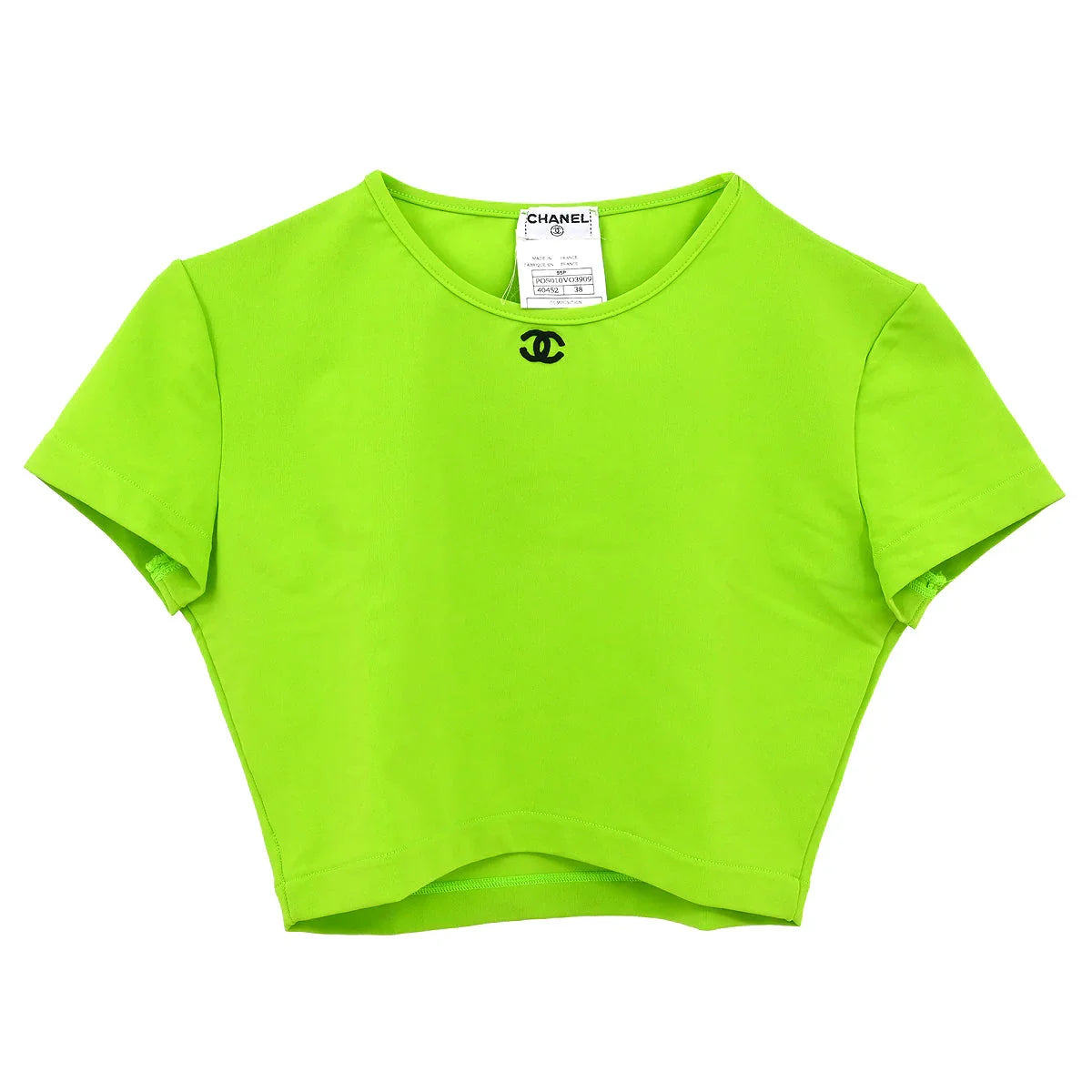 CHANEL グリーン Tシャツ サイズ46 CHANEL】シャネル『ロゴ 半袖Tシャツ sizeXS』P74670K10685 23P