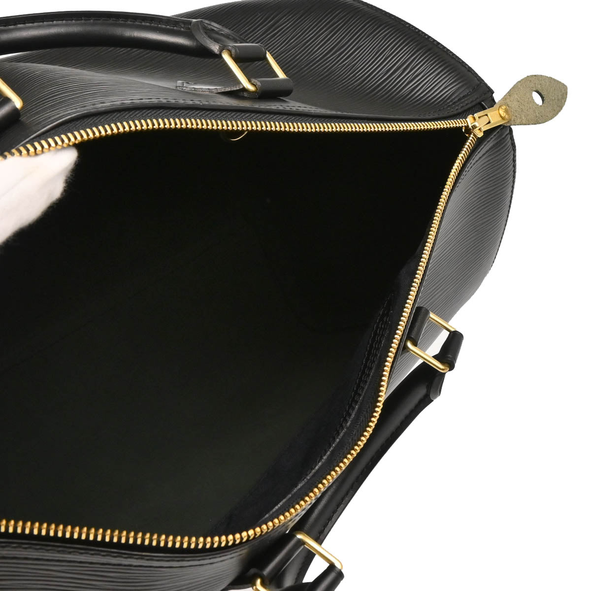 Louis Vuitton 1999 Black Epi Speedy 35 Handbag M42992