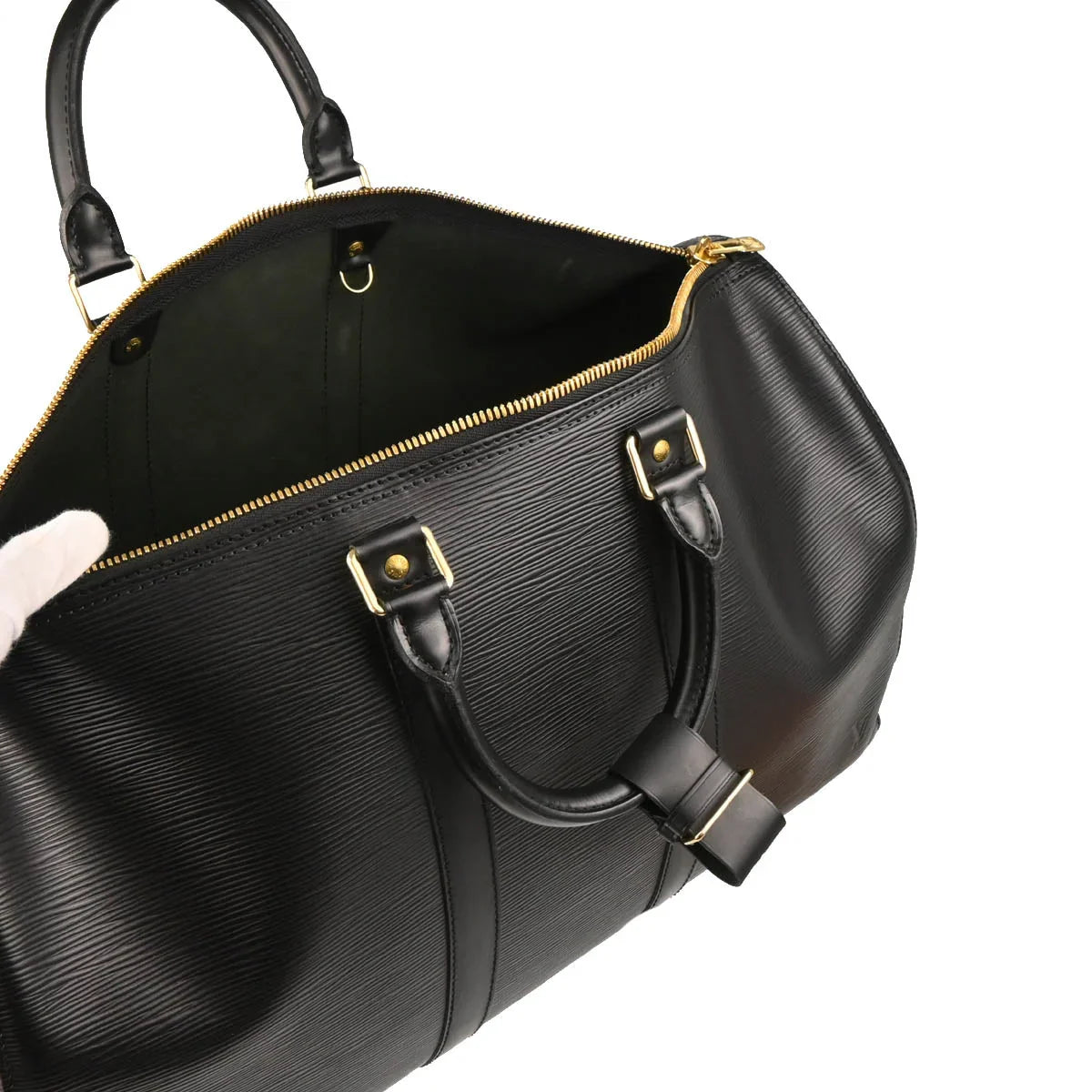 Louis Vuitton 1996 Black Epi Keepall 45 Travel Handbag M42972