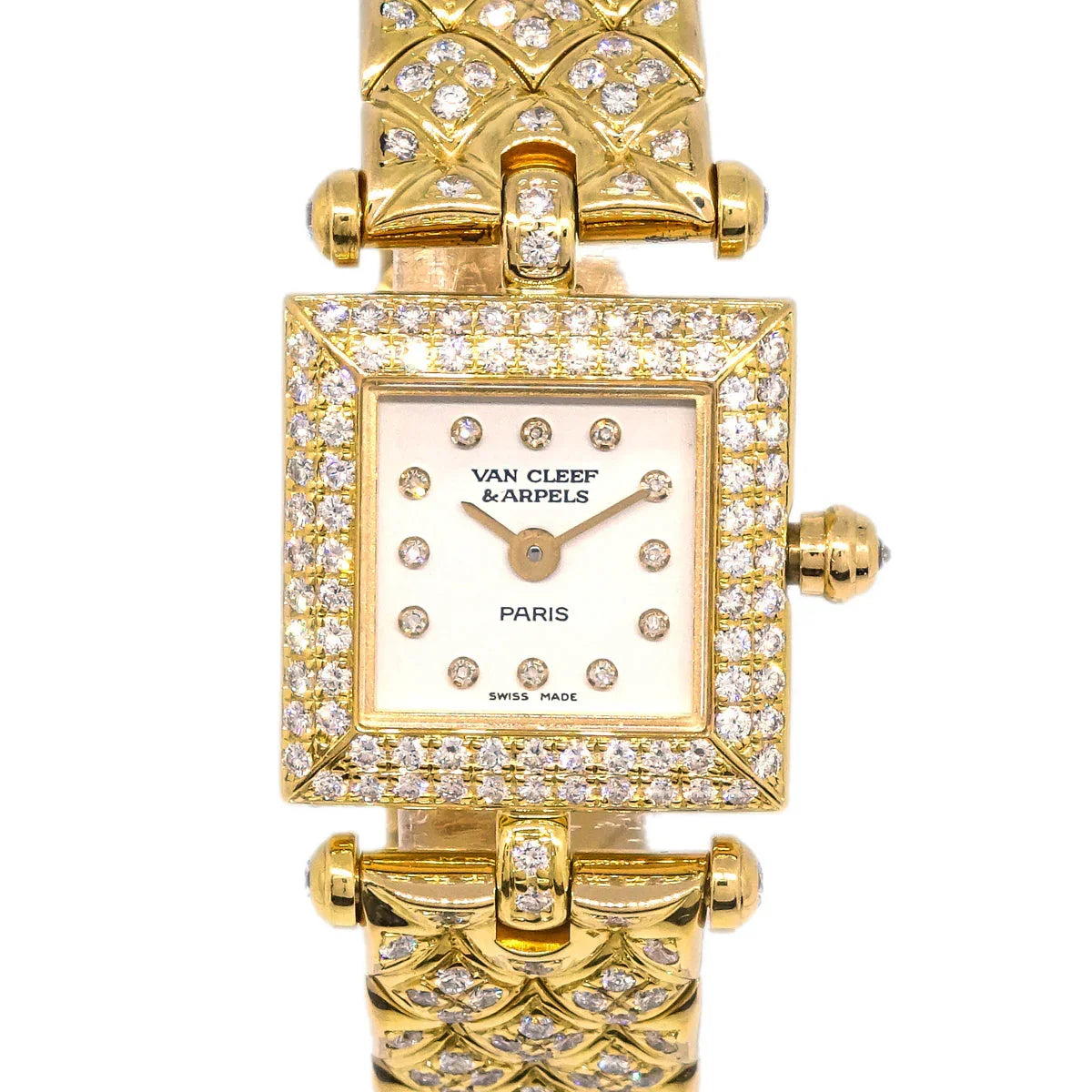 Van Cleef & Arpels Ref.B2HI1 YG Diamond Quartz Watch 18KYG
