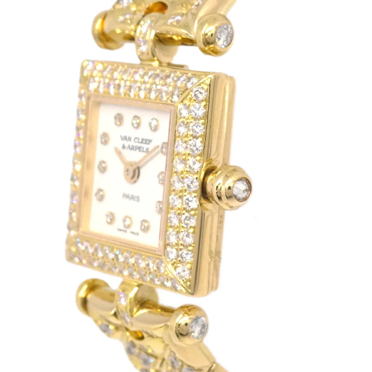 Van Cleef & Arpels Ref.B2HI1 YG Diamond Quartz Watch 18KYG