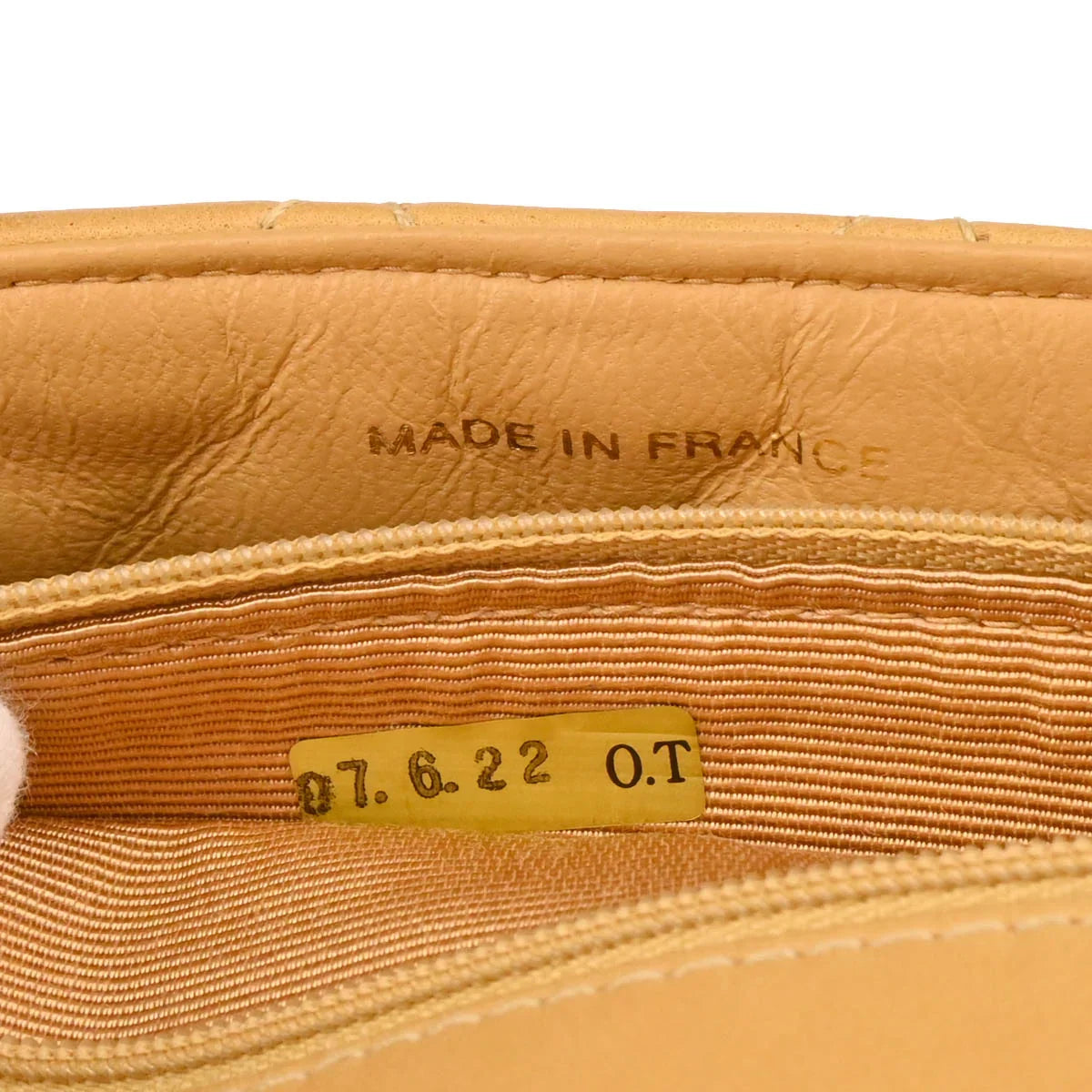Chanel 1996-1997 Beige Lambskin Shoulder Bag