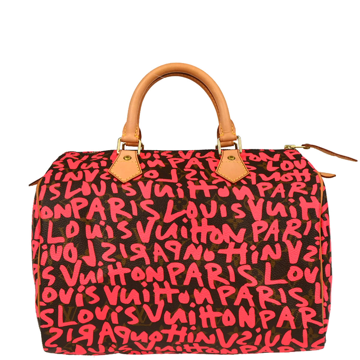Louis Vuitton 2009 Pink Monogram Graffiti Speedy 30 Handbag M93704