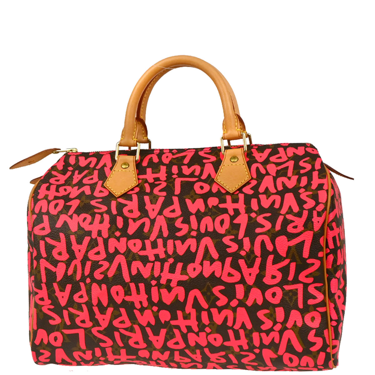 Louis Vuitton 2009 Pink Monogram Graffiti Speedy 30 Handbag M93704