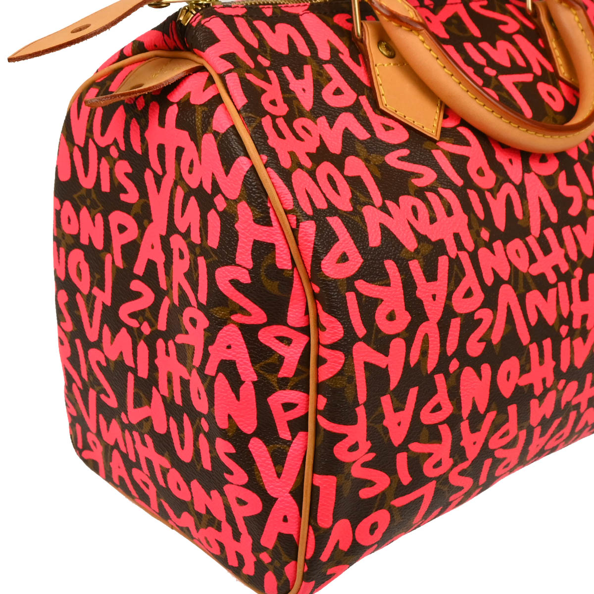 Louis Vuitton 2009 Pink Monogram Graffiti Speedy 30 Handbag M93704