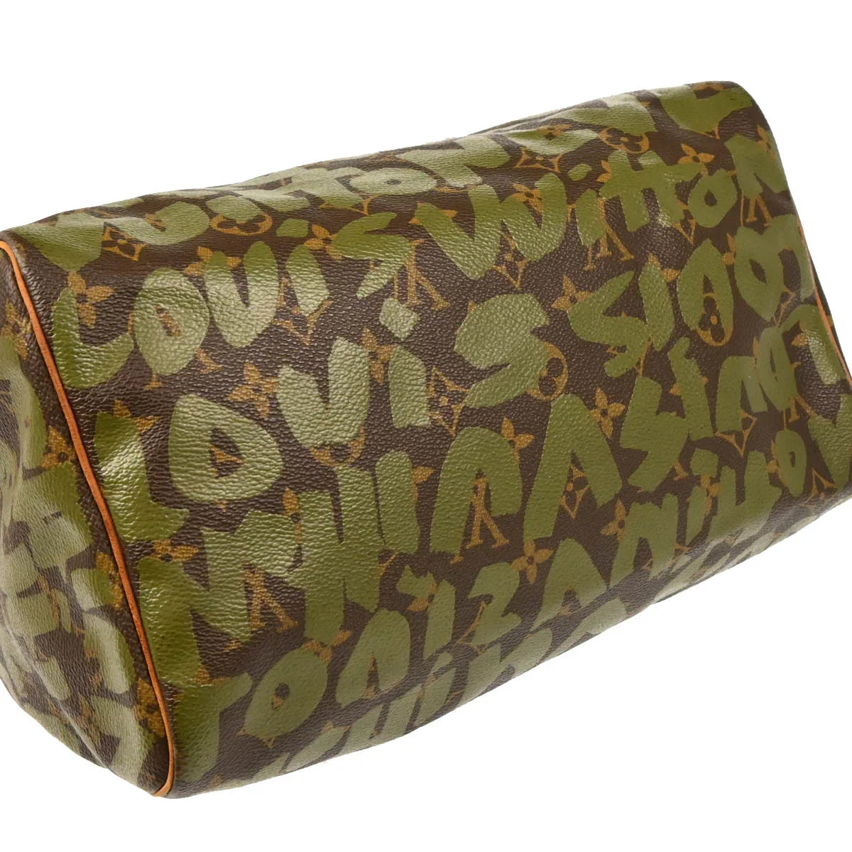 Louis Vuitton 2001 Khaki Monogram Graffiti Speedy 30 Handbag M92194