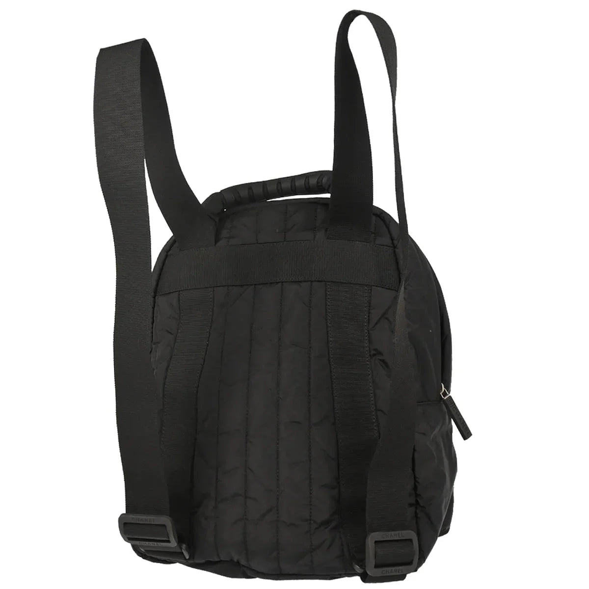 Chanel 2005-2006 Black Nylon Sport Line 2way Shoulder Backpack Handbag