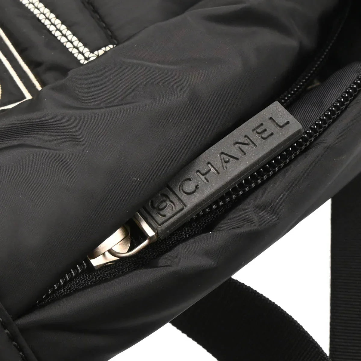 Chanel 2005-2006 Black Nylon Sport Line 2way Shoulder Backpack Handbag