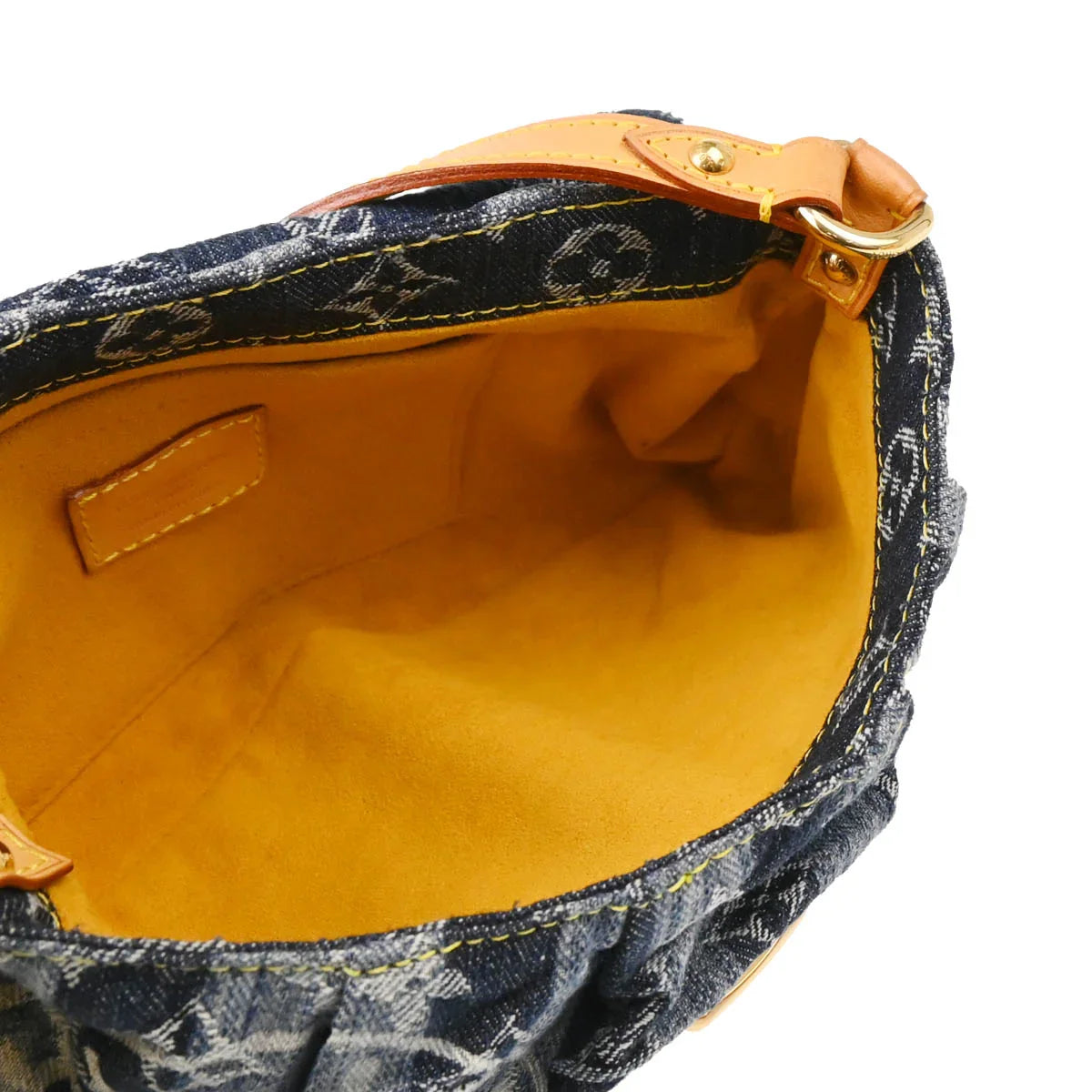Louis Vuitton 2006 Blue Monogram Denim Mini Pleaty Raye Handbag M95333