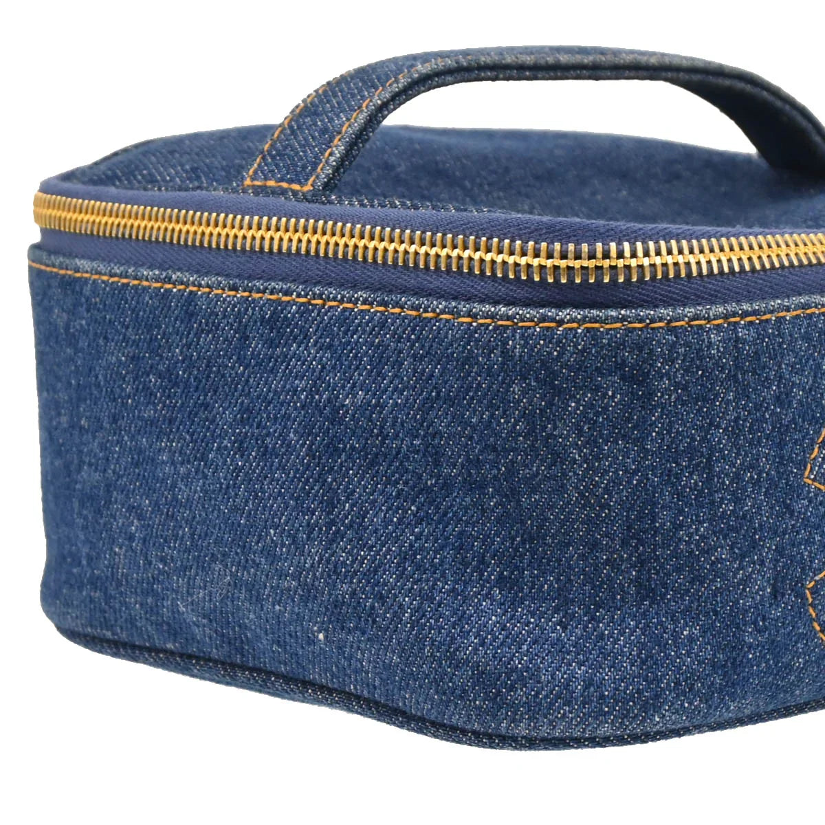 Chanel 1996-1997 Blue Denim Vanity Handbag