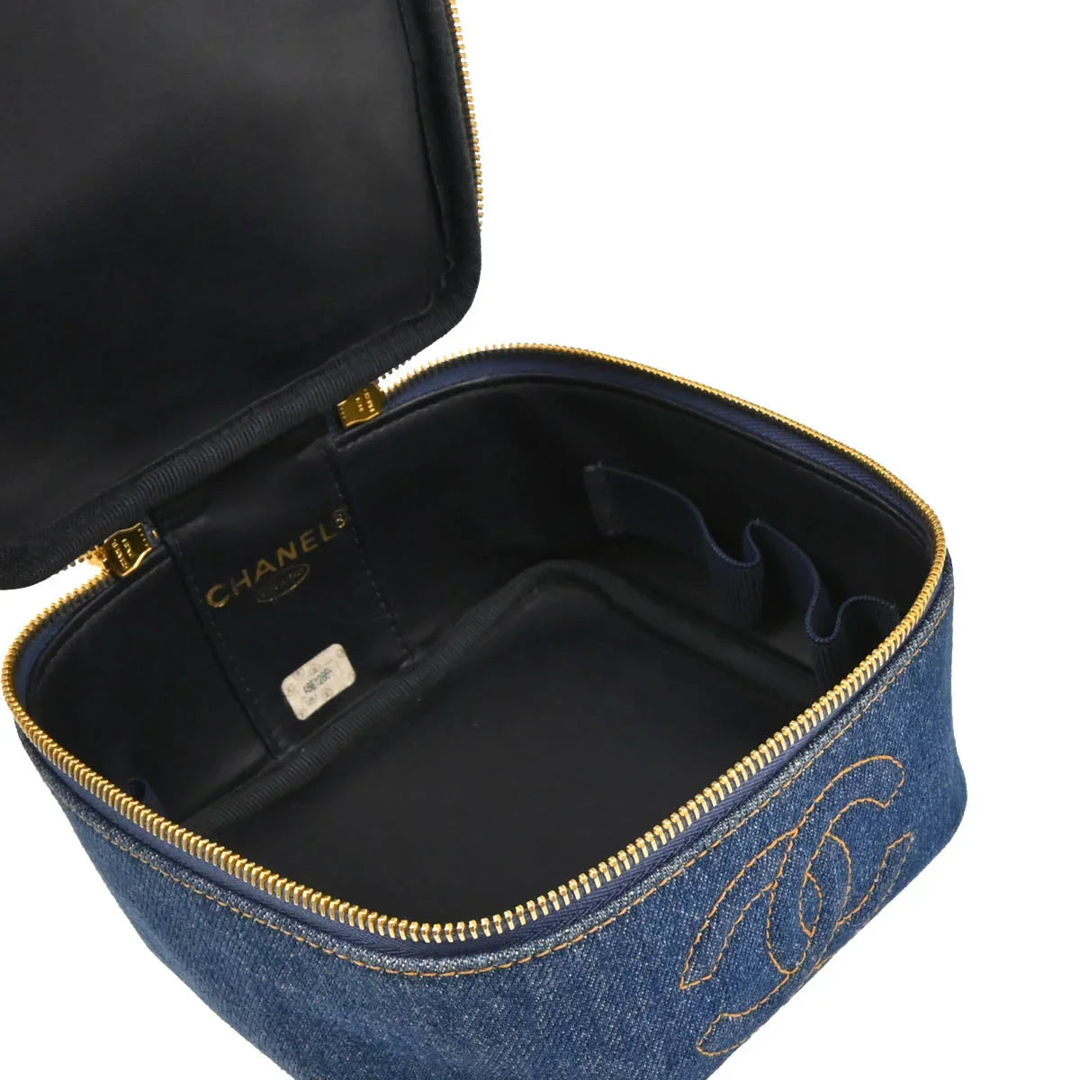 Chanel 1996-1997 Blue Denim Vanity Handbag