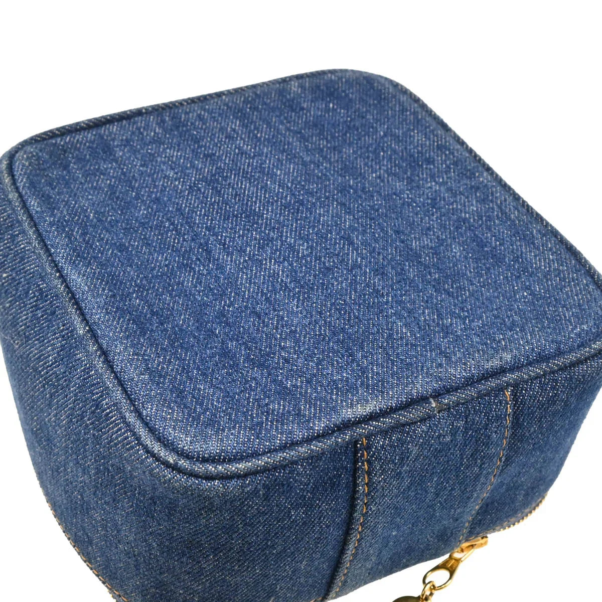 Chanel 1996-1997 Blue Denim Vanity Handbag