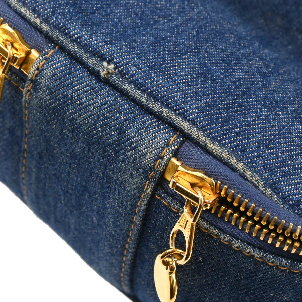 Chanel 1996-1997 Blue Denim Vanity Handbag