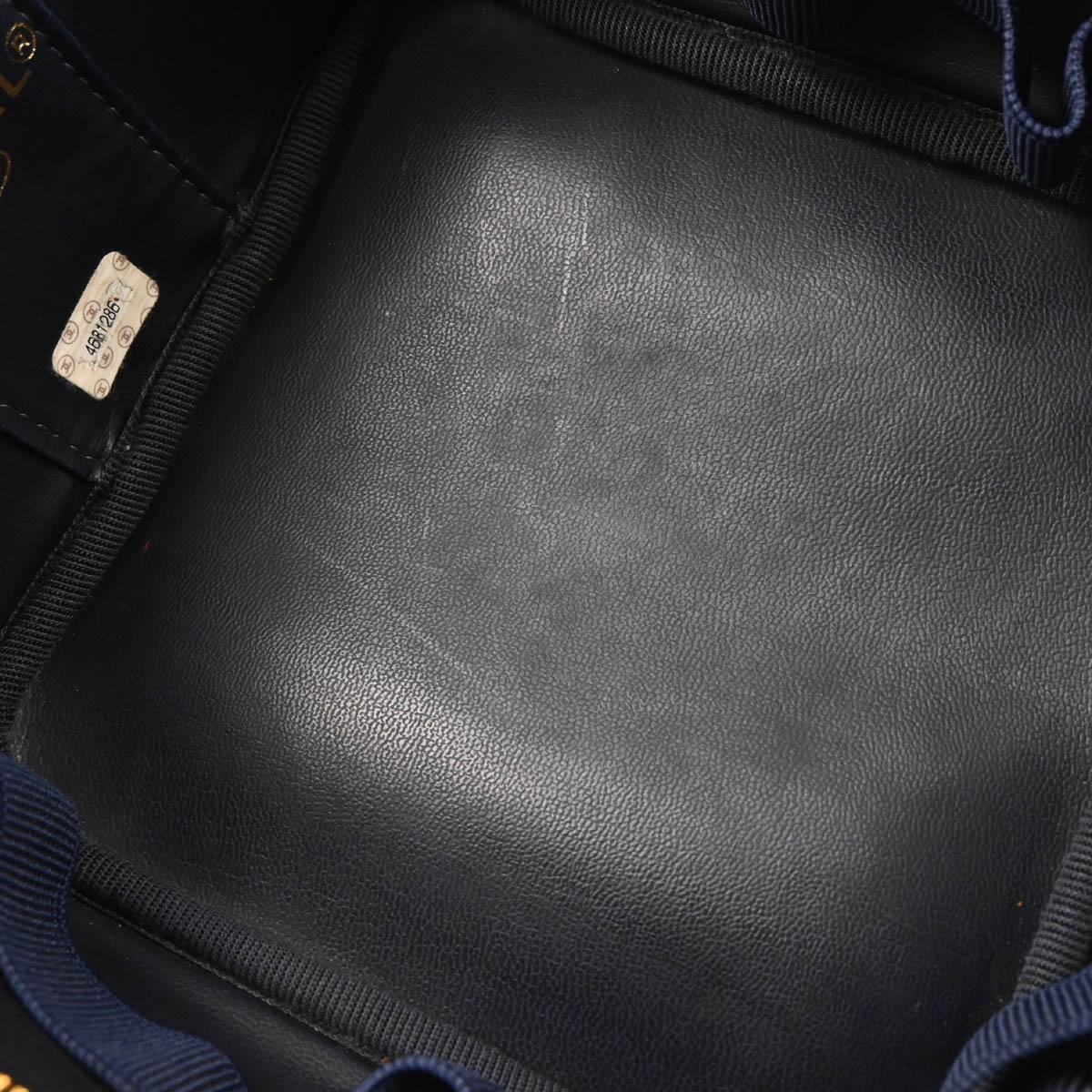 Chanel 1996-1997 Blue Denim Vanity Handbag