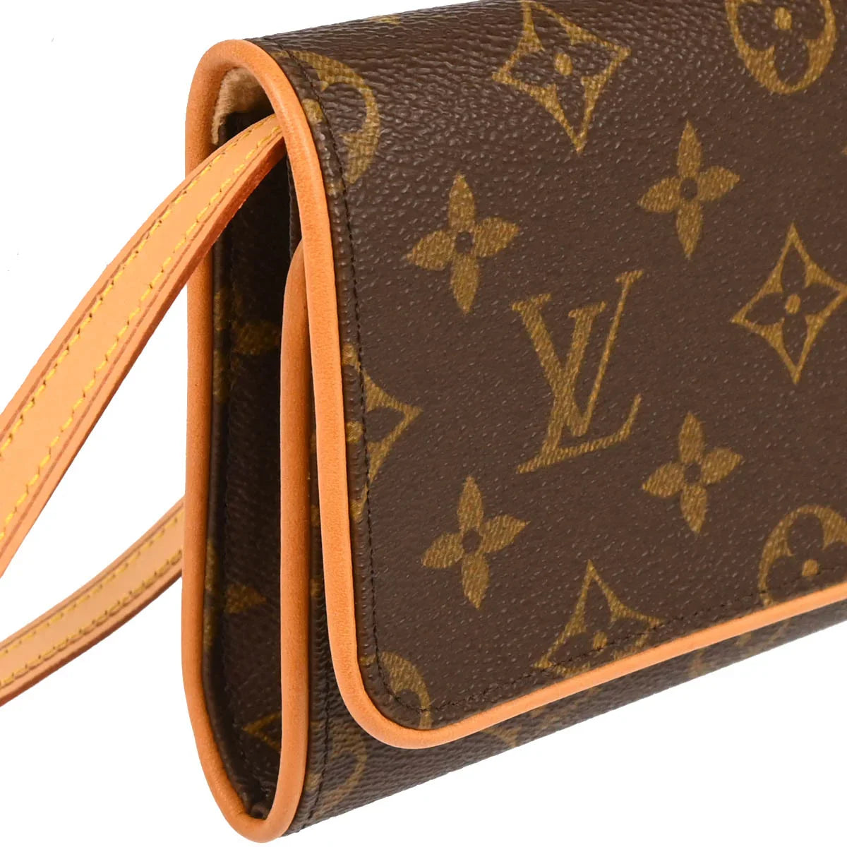 Louis Vuitton 2002 Monogram Pochette Twin GM Crossbody Bag M51852