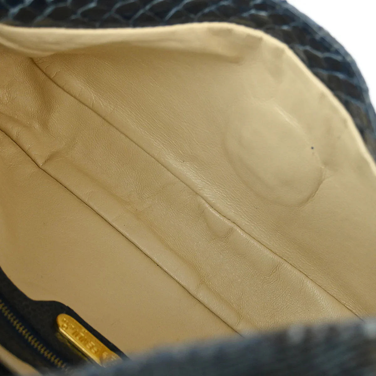 Fendi * Navy Python Baguette Handbag