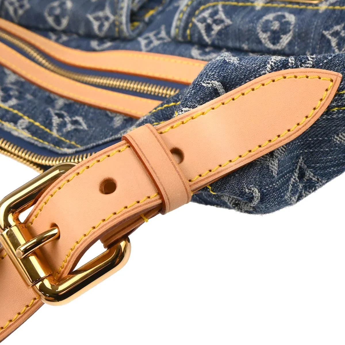 Louis Vuitton 2006 Blue Monogram Denim Baggy PM Shoulder Bag M95049