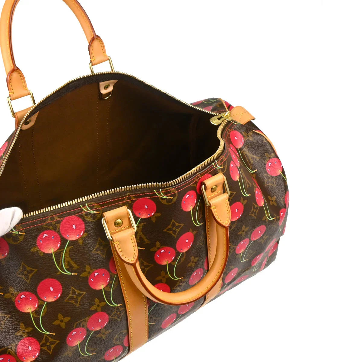 Louis Vuitton 2005 Monogram Cherry Keepall 45 Duffle Handbag M95011