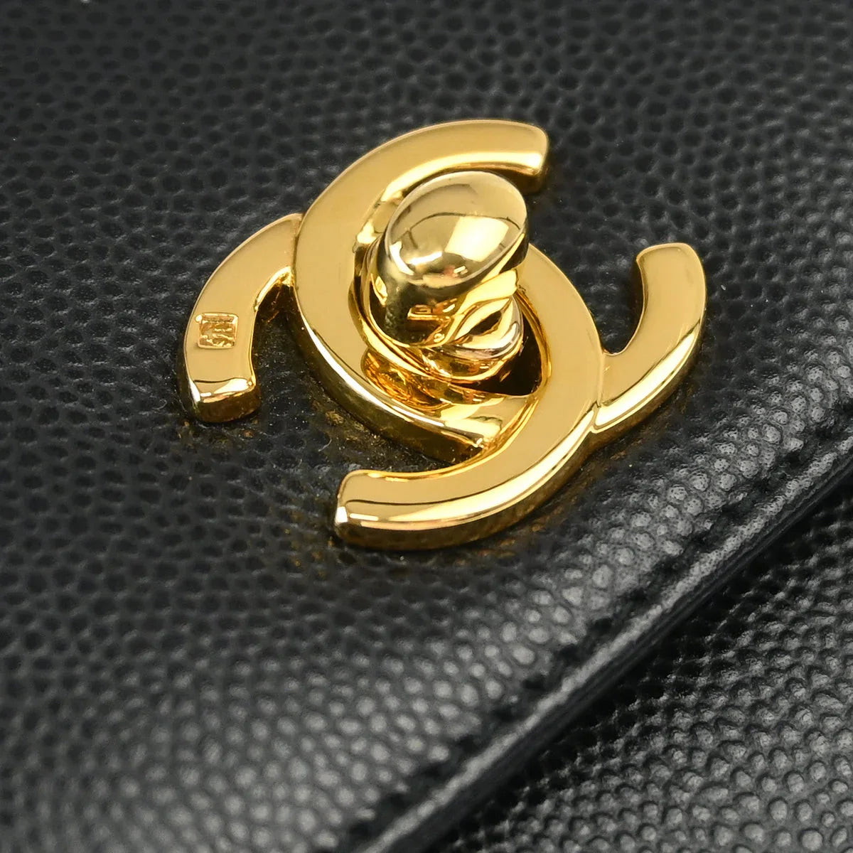 Chanel 1997-1999 Black Caviar Handbag