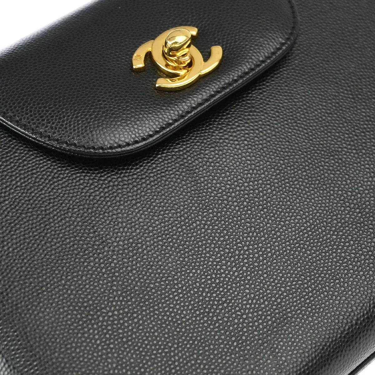 Chanel 1997-1999 Black Caviar Handbag