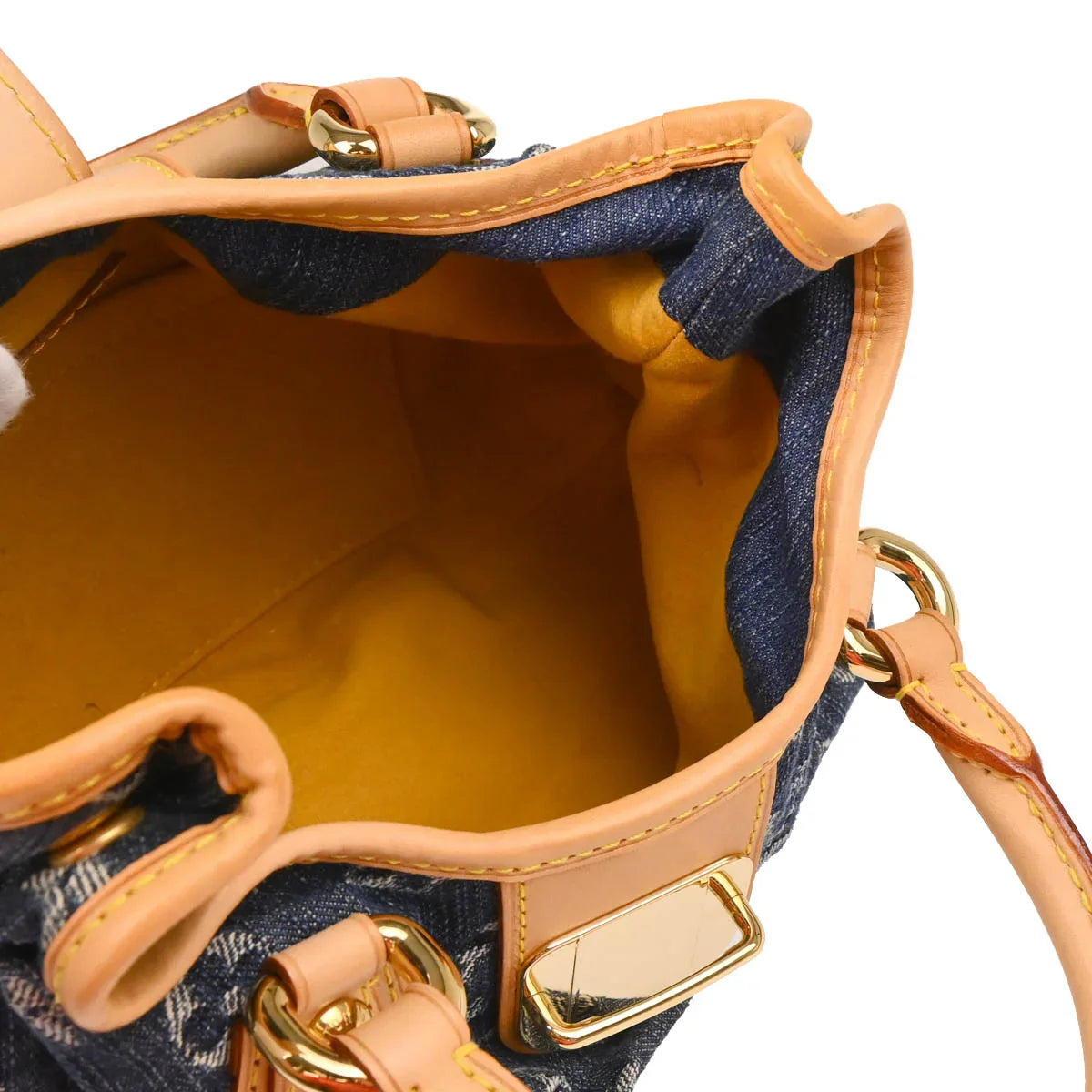 Louis Vuitton 2006 Blue Monogram Denim Pleaty Handbag M95020