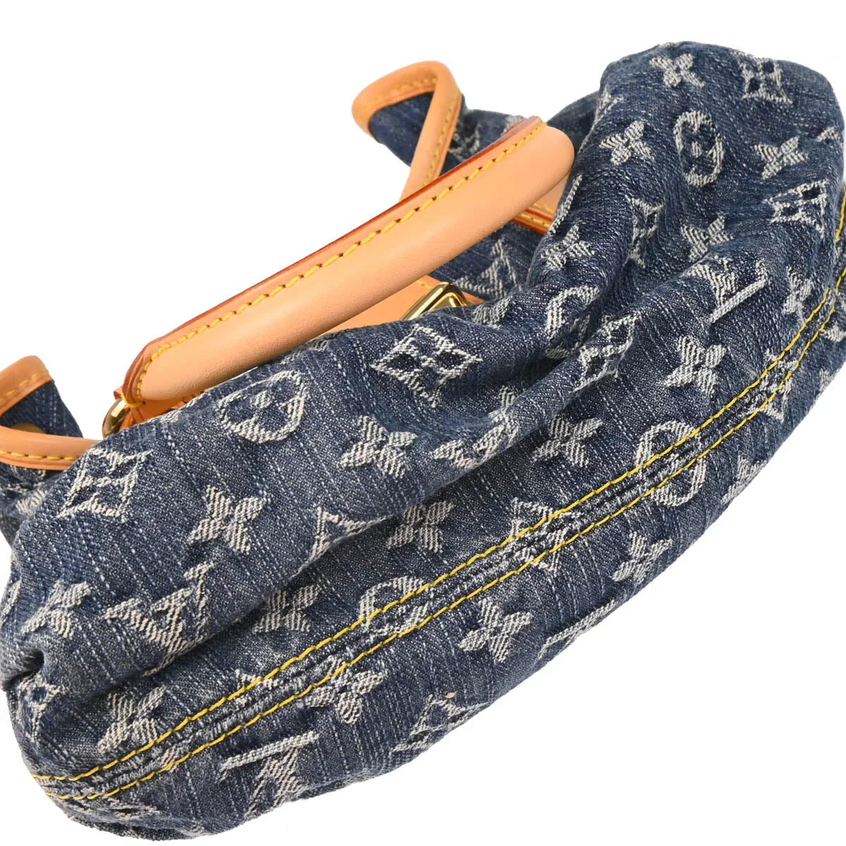 Louis Vuitton 2006 Blue Monogram Denim Pleaty Handbag M95020