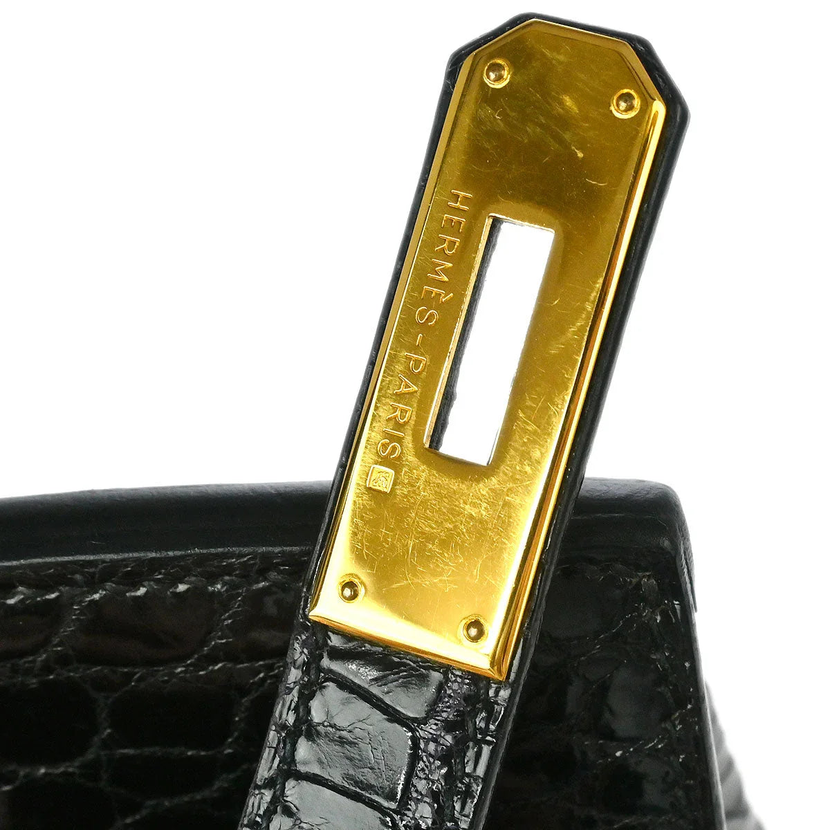 Hermes * Black Porosus Birkin 30 Handbag