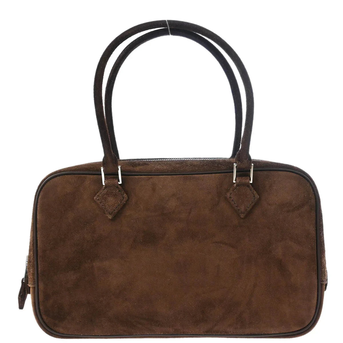 Hermes 2005 Chocolat Doblis Box Veau Velours Plume Elan PM 28 Handbag