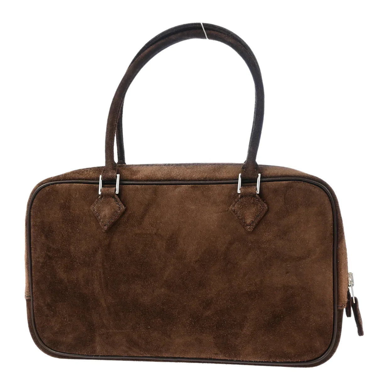 Hermes 2005 Chocolat Doblis Box Veau Velours Plume Elan PM 28 Handbag