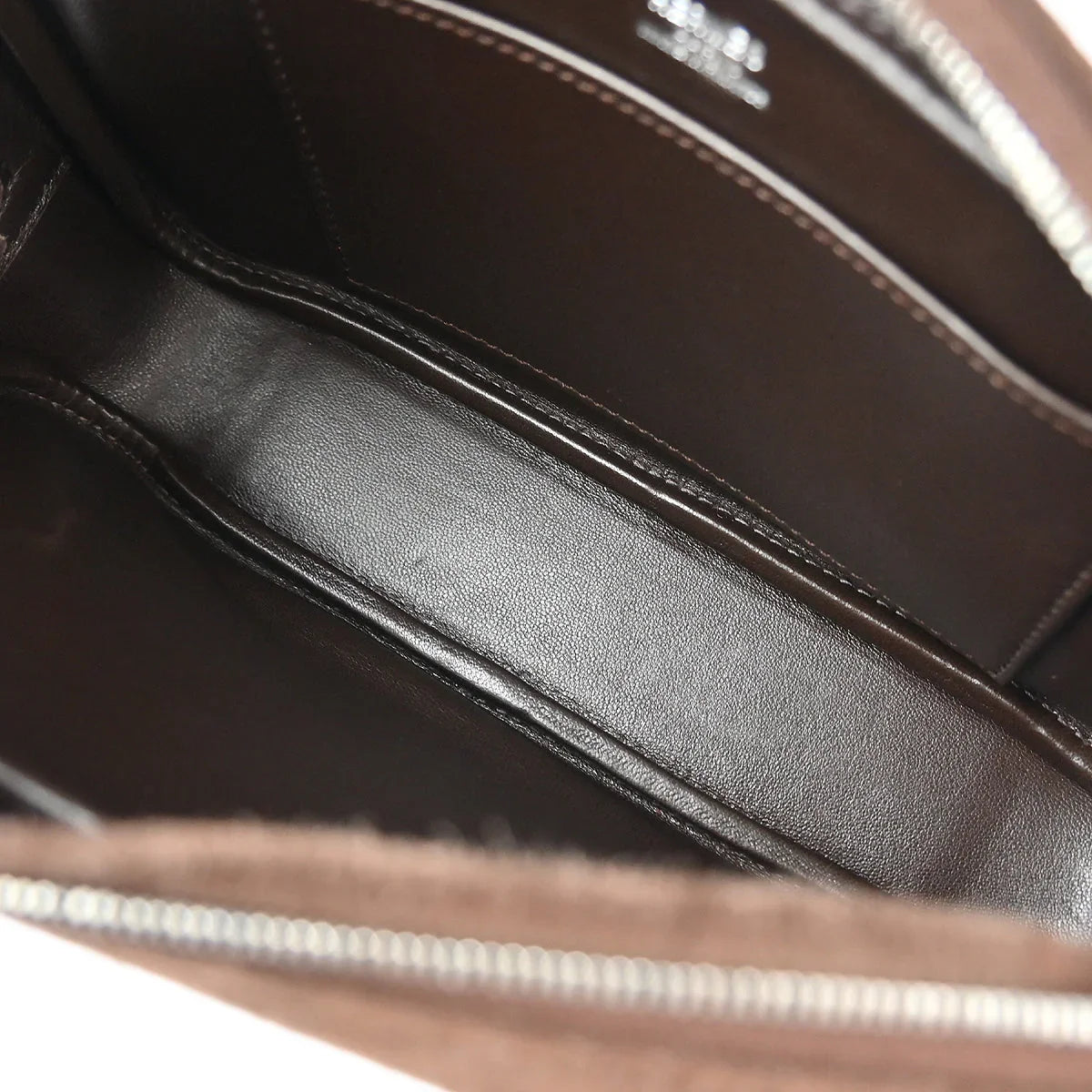 Hermes 2005 Chocolat Doblis Box Veau Velours Plume Elan PM 28 Handbag