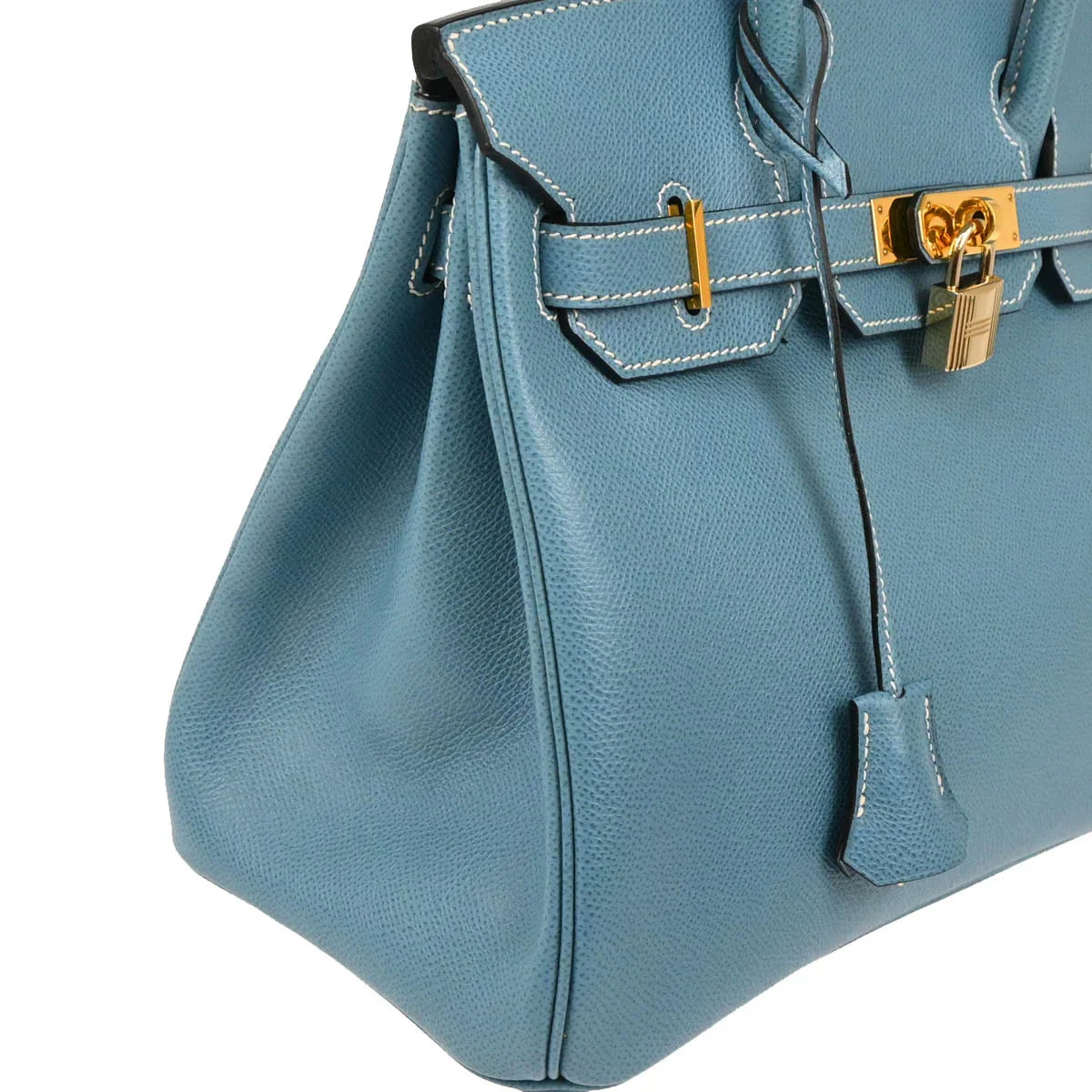 Hermes Blue Jean Epsom Birkin 30 Handbag