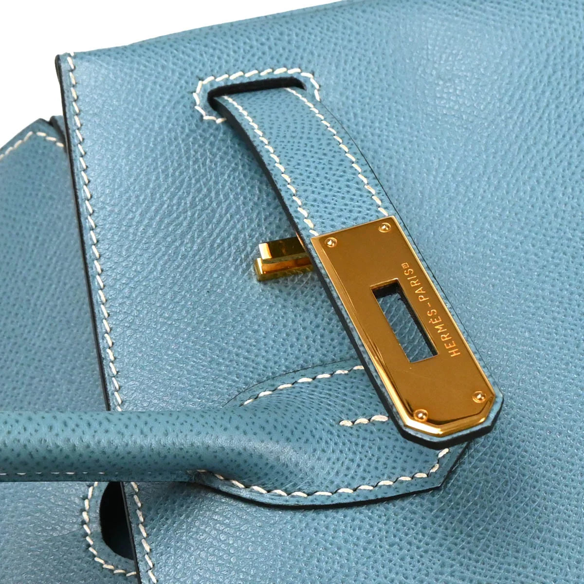 Hermes Blue Jean Epsom Birkin 30 Handbag