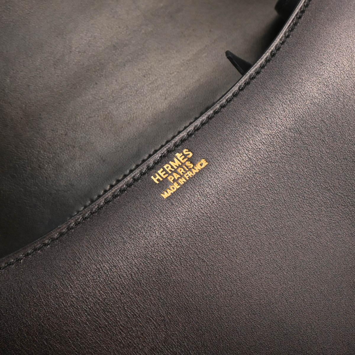 Hermes 2000 Black Box Calf Constance 25 Shoulder Bag