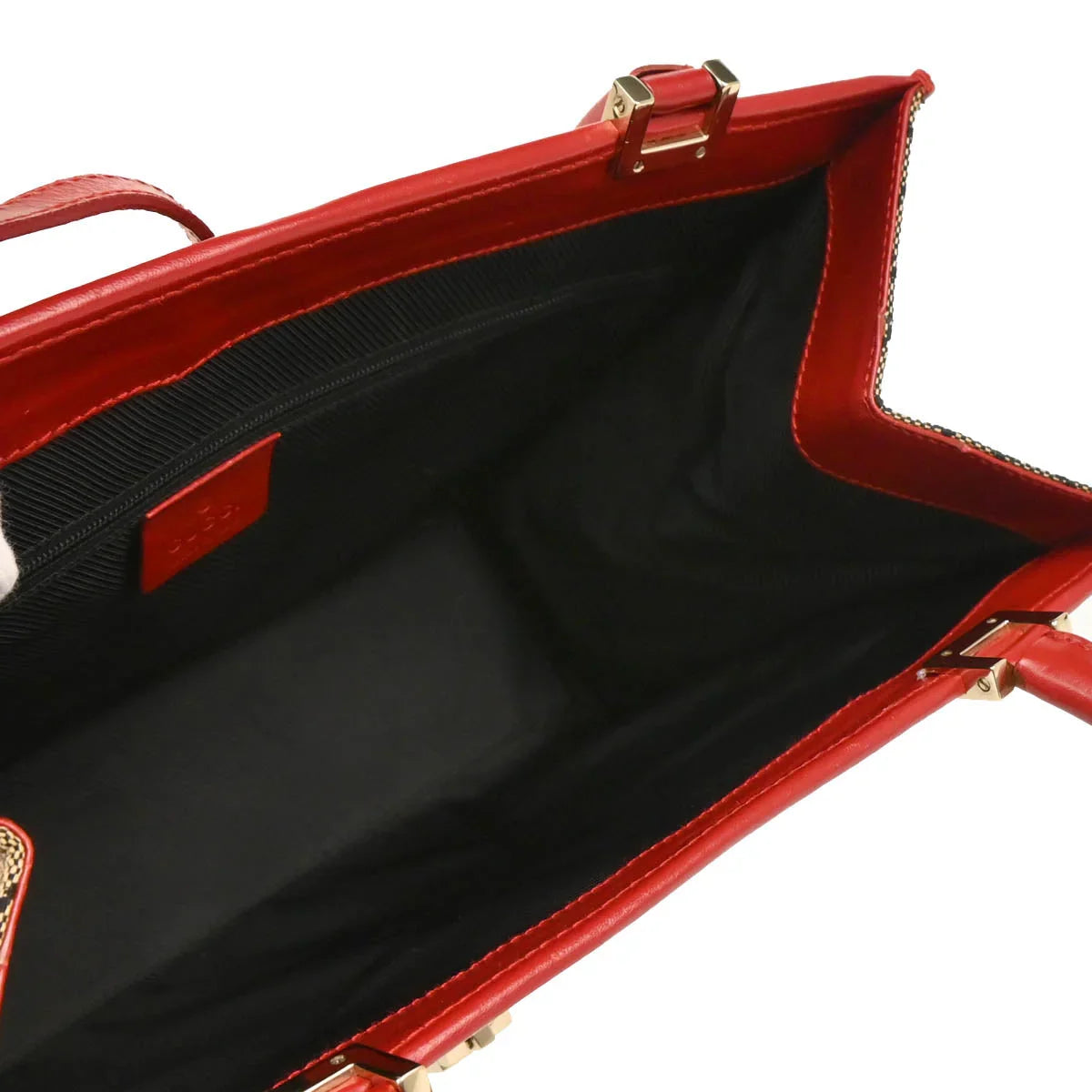 Gucci Red Beige GG Jackie Hobo Handbag