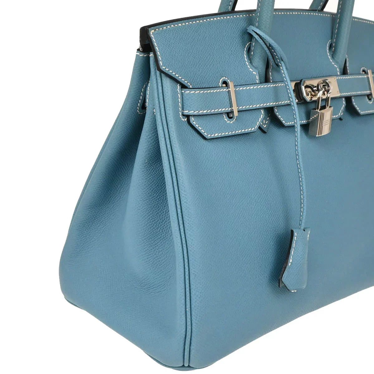 Hermes Blue Jean Epsom Birkin 30 Handbag