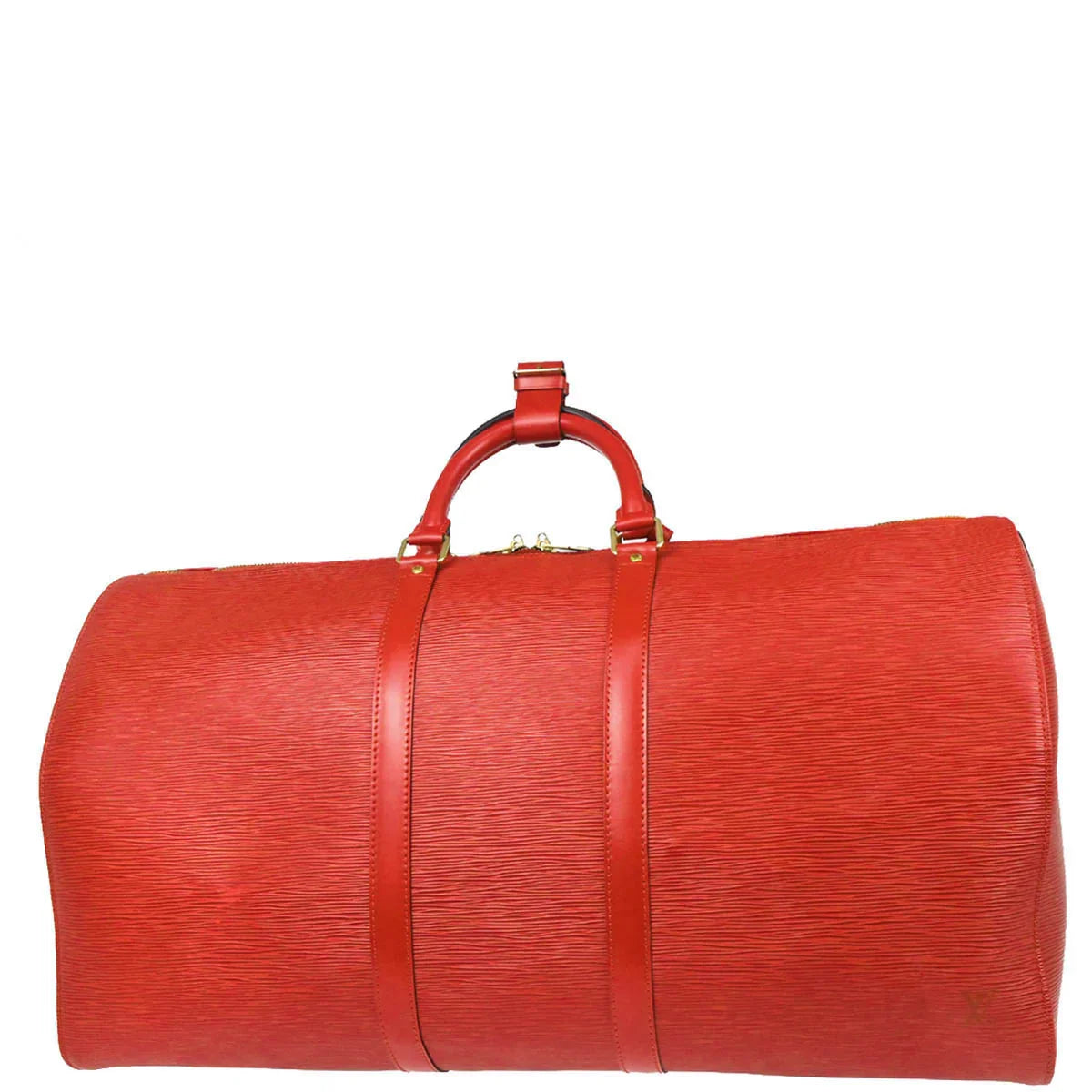 Louis Vuitton 1998 Red Epi Keepall 55 Travel Handbag M42957