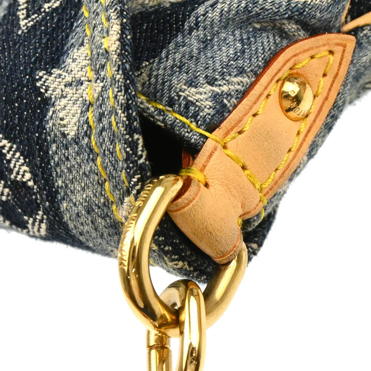 Louis Vuitton 2006 Blue Monogram Denim Mini Pleaty Raye Handbag M95333