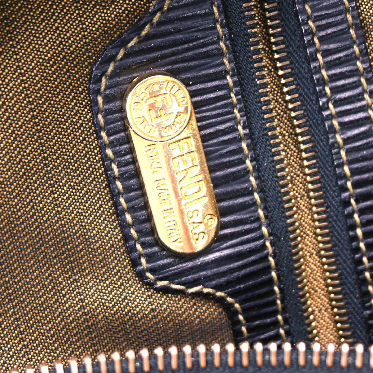 Fendi 2006 Brown Zucca 2way Shoulder Tote Handbag
