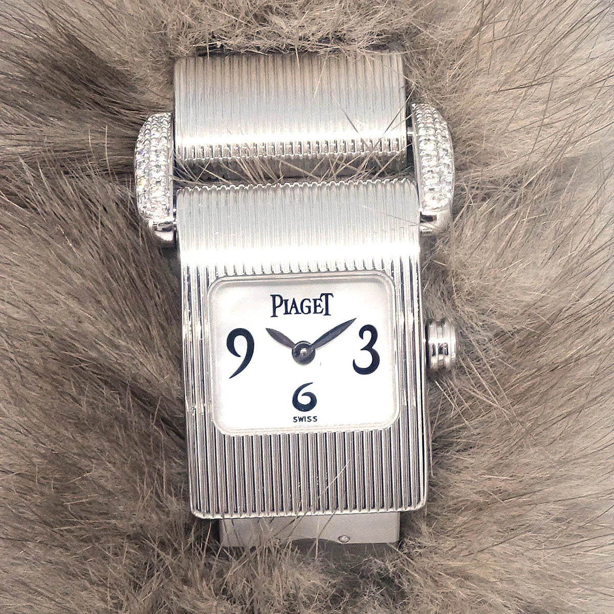 Piaget Miss Protocole Ref.5222 Quartz Watch 18KWG Diamond Fur