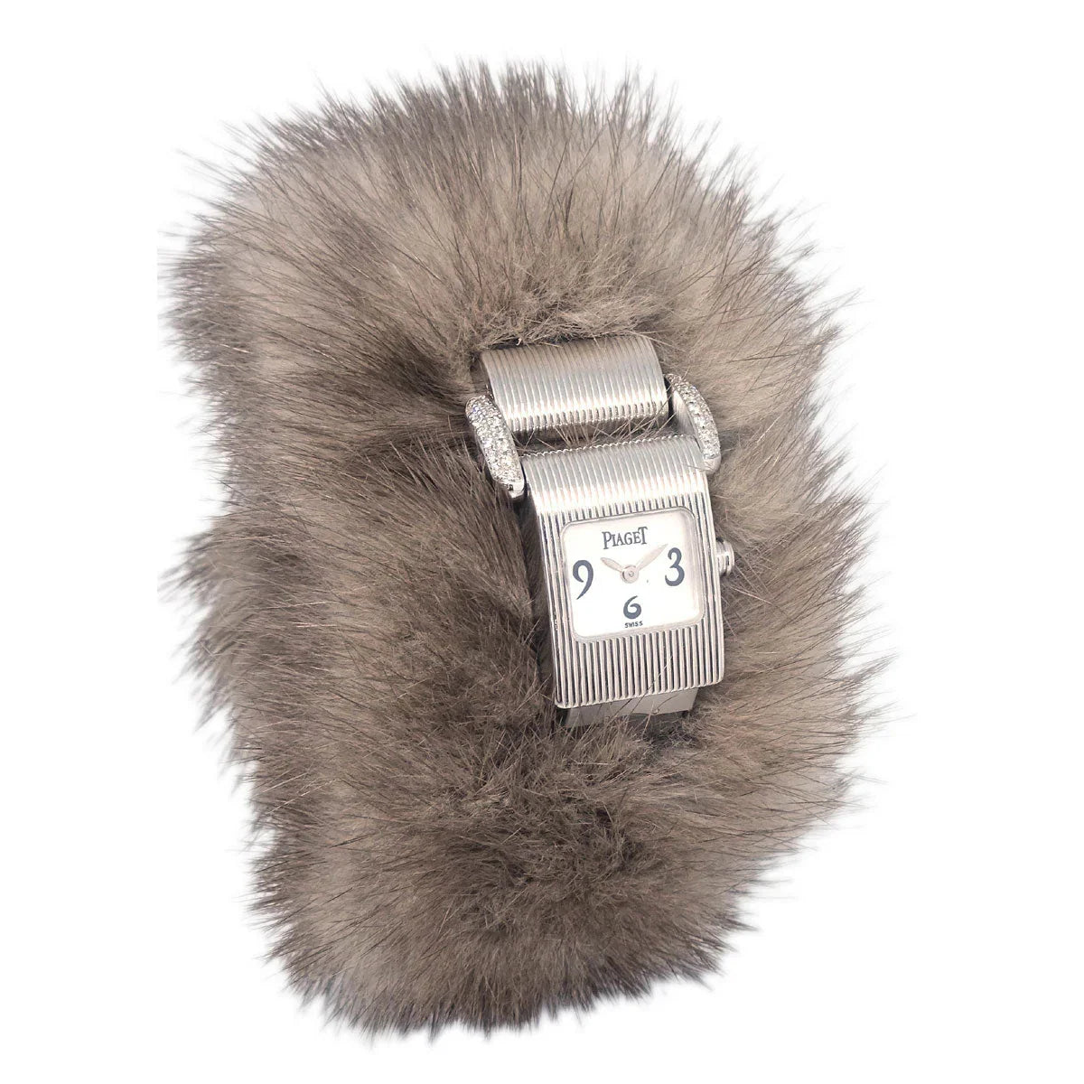Piaget Miss Protocole Ref.5222 Quartz Watch 18KWG Diamond Fur