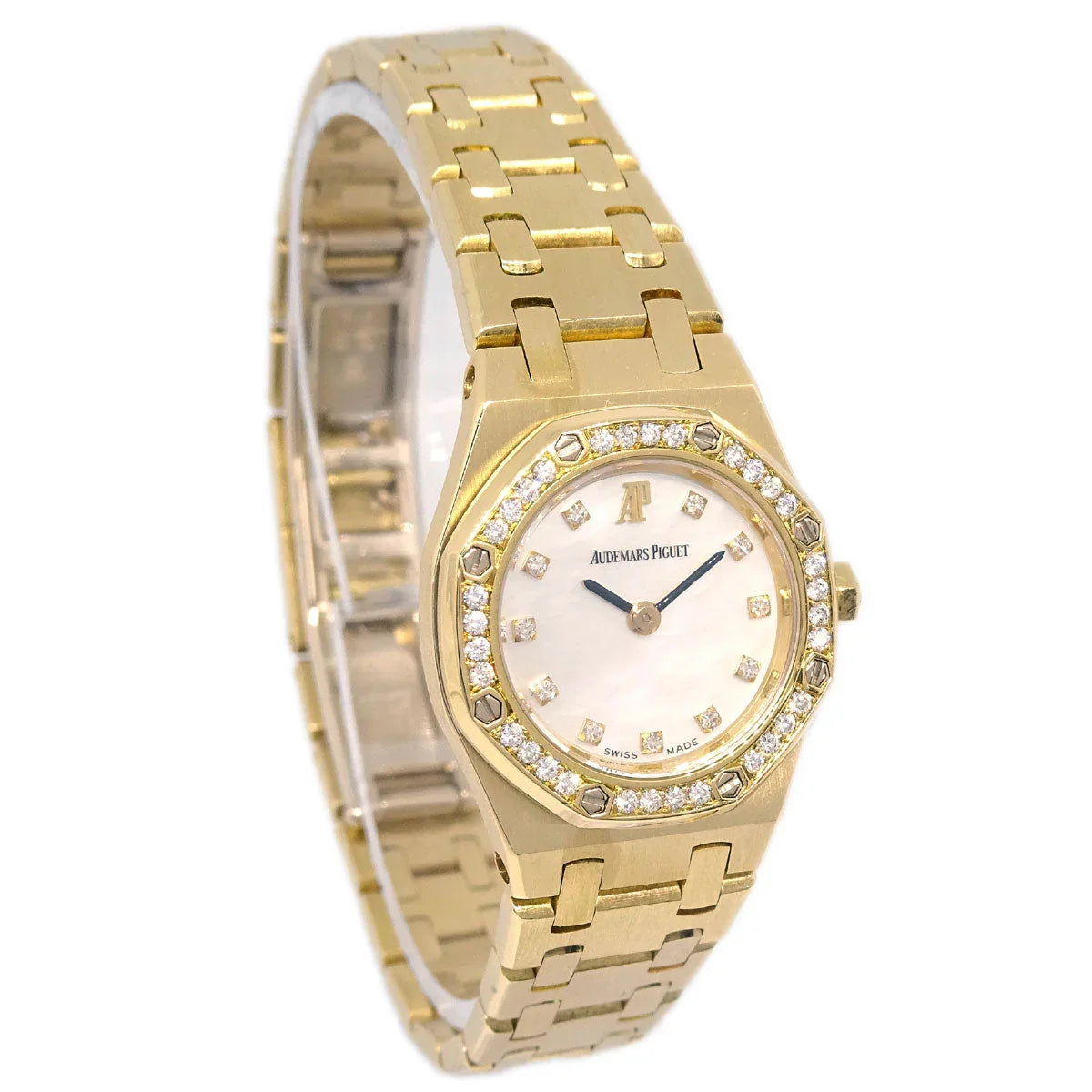 Audemars Piguet Ref.67076BA Royal Oak Mini Watch 18KYG Diamond Shell