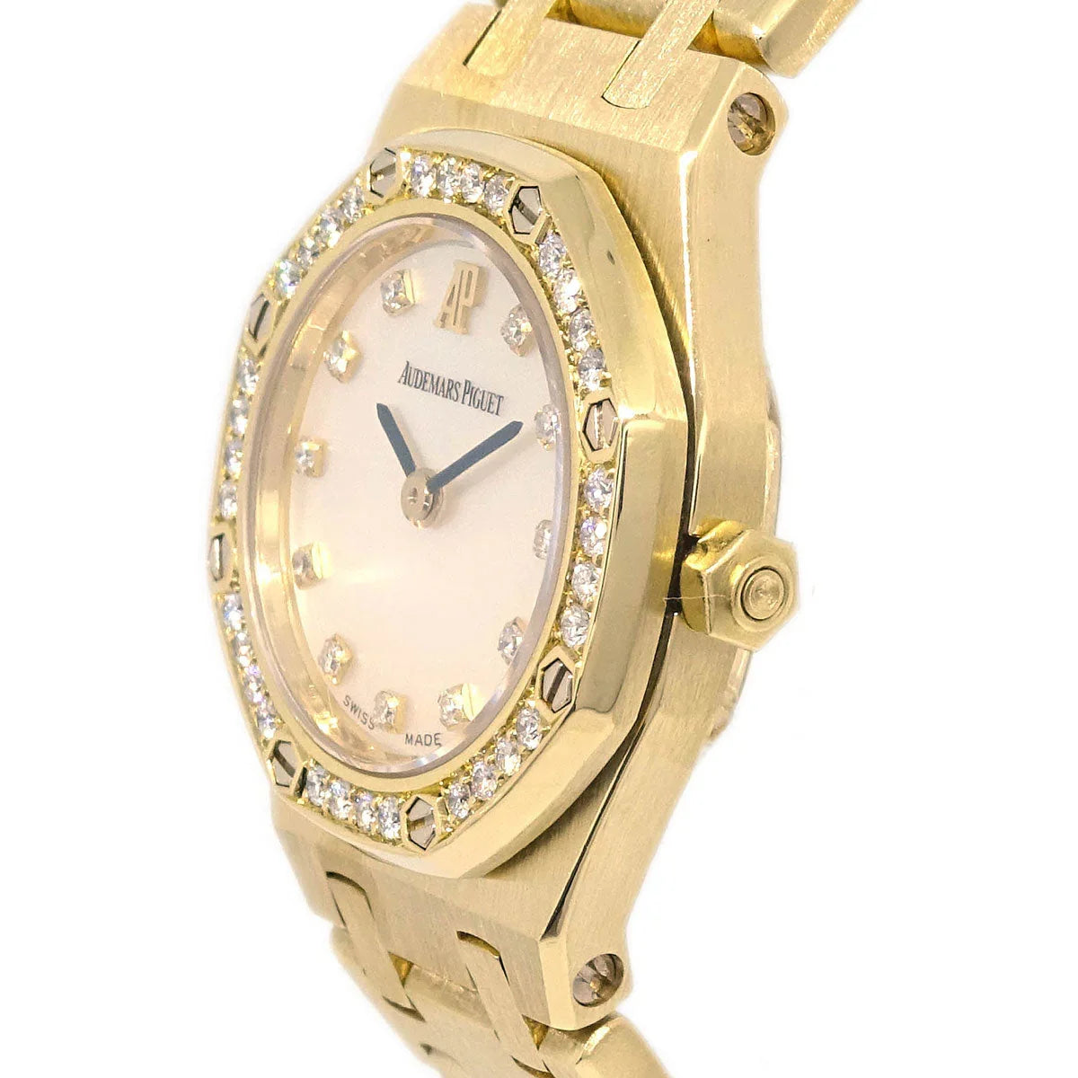 Audemars Piguet Ref.67076BA Royal Oak Mini Watch 18KYG Diamond Shell