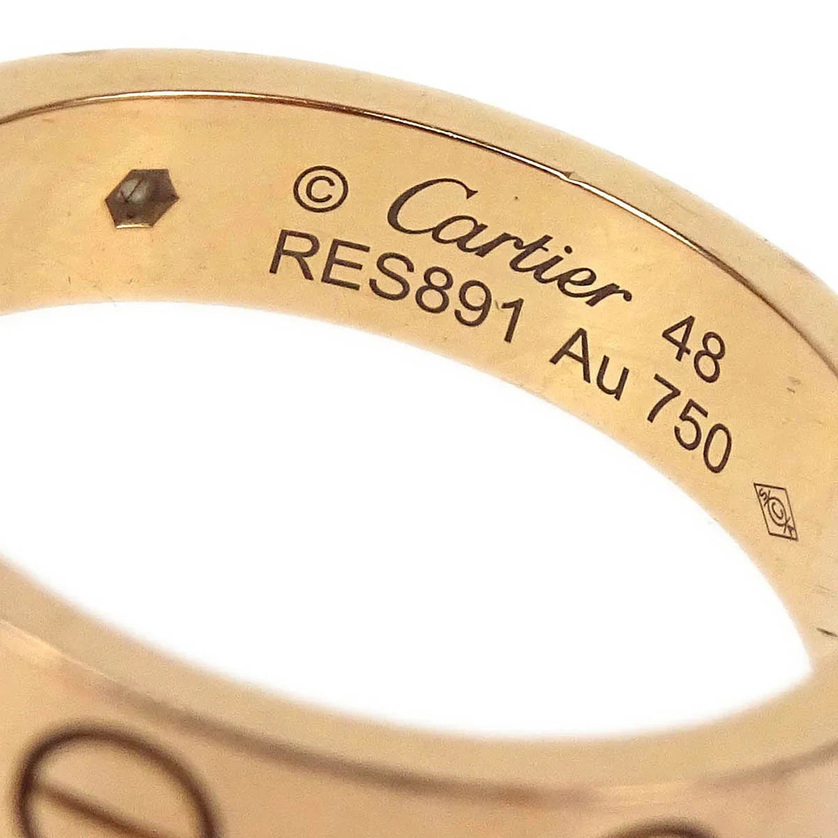 Cartier Mini Love Ring RES891 Au750 Diamond #48