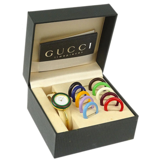 Gucci 11/12.2 Change Bezel Chameleon Quartz Watch SS