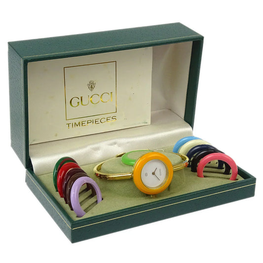 Gucci 11/12 Change Bezel Chameleon Quartz Watch SS